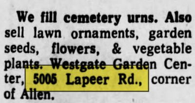 Westgate (Curio Cabinet Gift Shoppe, Westgate Garden Center, Hency Grocery) - May 1970 Article On Westgate Garden Center (newer photo)